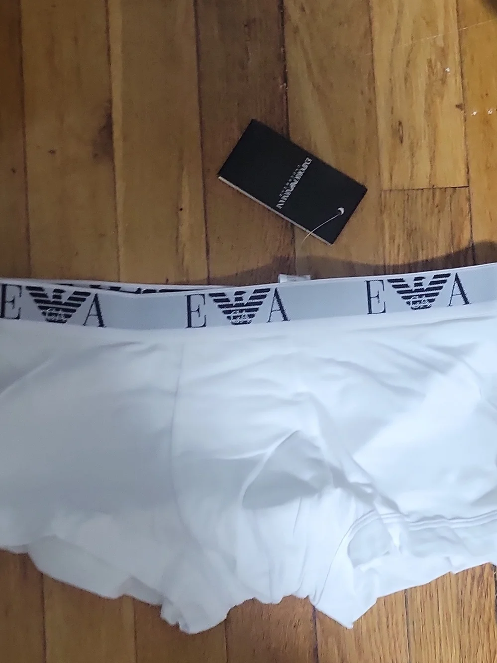 Emporio Armani White Logo Waistband Boxer Briefs